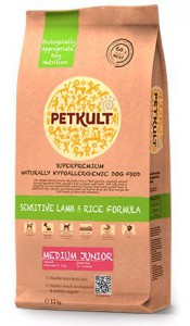 PETKULT dog MEDIUM JUNIOR jehněčí / rýže 12kg-image