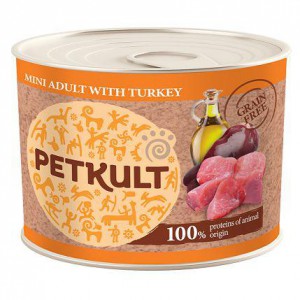 PETKULT dog KONZERVA 185g Krocan- MINIadult - pro dospělé psy malých plemen-image