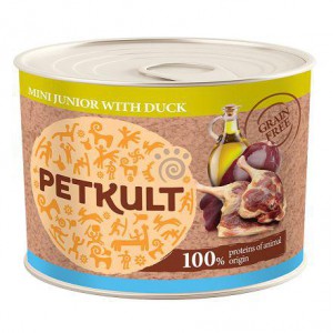 PETKULT dog KONZERVA 185g Kachní - SMALL PUPPY - pro šťěňata malých plemen-image